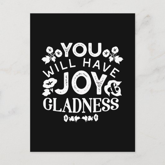 Faith and Happiness – Joy and Gladness Quotes Postkarte (Vorderseite)