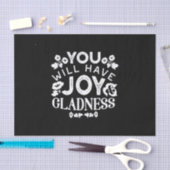 Faith and Happiness – Joy and Gladness Quotes Seidenpapier (Handwerk)