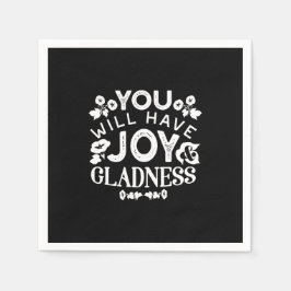 Faith and Happiness – Joy and Gladness Quotes Serviette