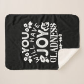 Faith and Happiness – Joy and Gladness Quotes Sherpadecke (Vorderseite (Horizontal))