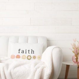 Faith and Hope Pink Blume Moderne Inspiration Lendenkissen