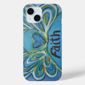 Faith Angel Word Art Custom iPhone Case (Rückseite)