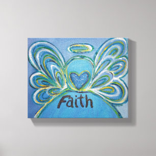 Faith Angel Word Art Painting Wrapped Canvas Leinwanddruck