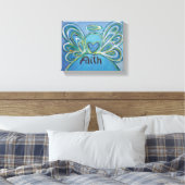 Faith Angel Word Art Painting Wrapped Canvas Leinwanddruck (Insitu (Schlafzimmer))