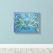 Faith Angel Word Art Painting Wrapped Canvas Leinwanddruck (Insitu (Holzboden))