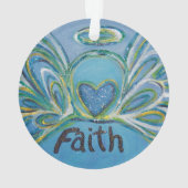 Faith Angel Word Kunst, Dichtung und Musik Ornament (Rückseite)