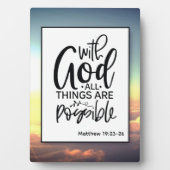 Faith Based Bible Verse Tabletop Fotoplatte (Vorderseite)