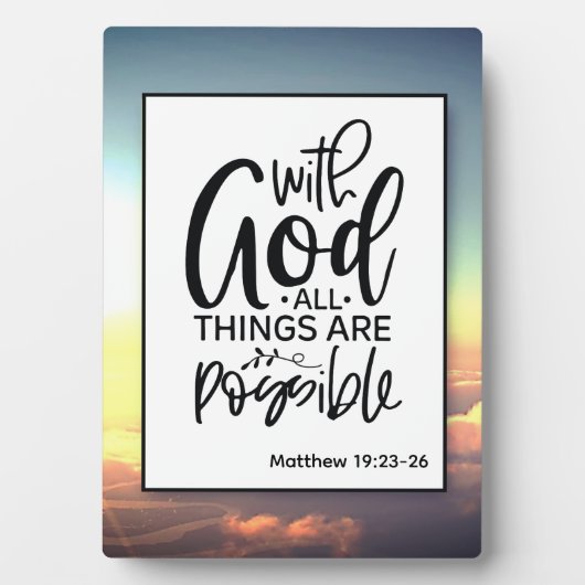 Faith Based Bible Verse Tabletop Fotoplatte (Vorderseite)