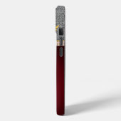 Faith Based Faux Neutral Hessian Embryo Red Heart Case-Mate iPhone Hülle (Rückseite / Links)