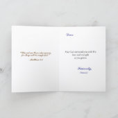 Faith Based Gold Cross Condolence Karte (Innenseite)