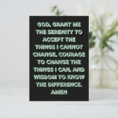 Faith Based Serenity Gebet Flat Greeting Card Karte (Stehend Vorderseite)