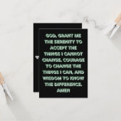 Faith Based Serenity Gebet Flat Greeting Card Karte (Vorderseite/Rückseite Beispiel)