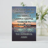Faith Based Serenity Prayer Pic Flat Grußkarte Karte (Stehend Vorderseite)