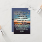 Faith Based Serenity Prayer Pic Flat Grußkarte Karte (Vorderseite/Rückseite Beispiel)