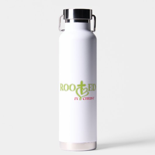 Faith Based Tumbler Rooted in Christ Quote Trinkflasche (Vorne)