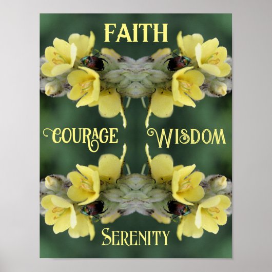 Faith Beetle Blume Abstrakt Inspiration Poster (Vorne)