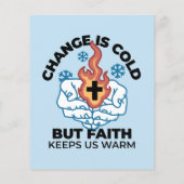 Faith Behalte uns warm - Hochwertiges Winterwerk Flyer (Hinten)