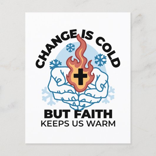 Faith Behalte uns warm - Hochwertiges Winterwerk Flyer (Vorne)
