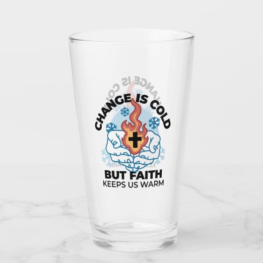 Faith Behalte uns warm - Hochwertiges Winterwerk Glas (Rückseite)