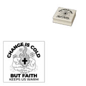 Faith Behalte uns warm - Hochwertiges Winterwerk Gummistempel (Stempel)