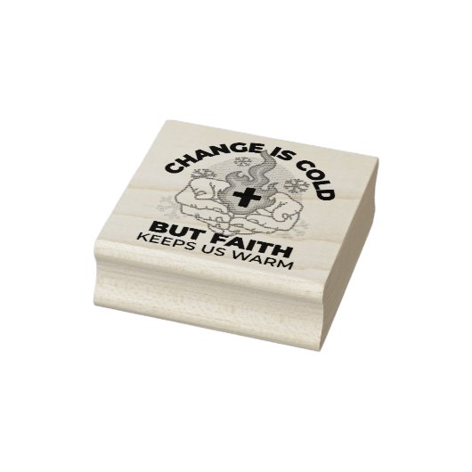 Faith Behalte uns warm - Hochwertiges Winterwerk Gummistempel (Stempel)
