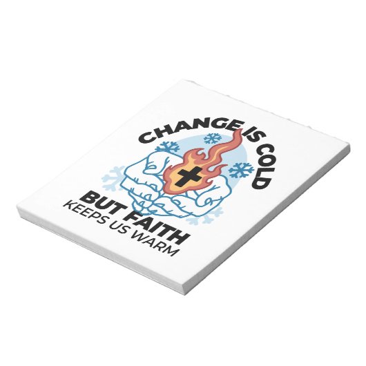 Faith Behalte uns warm - Hochwertiges Winterwerk Notizblock (Rotiert)