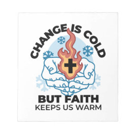 Faith Behalte uns warm - Hochwertiges Winterwerk Notizblock