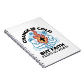 Faith Behalte uns warm - Hochwertiges Winterwerk Notizblock (Rechte Seite)