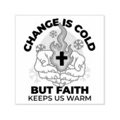 Faith Behalte uns warm - Hochwertiges Winterwerk Permastempel (Design)