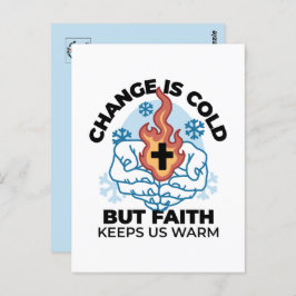 Faith Behalte uns warm - Hochwertiges Winterwerk Postkarte