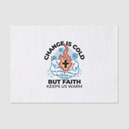 Faith Behalte uns warm - Hochwertiges Winterwerk Seidenpapier