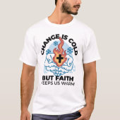 Faith Behalte uns warm - Hochwertiges Winterwerk T-Shirt (Vorderseite)