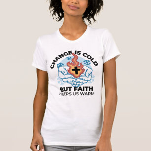 Faith Behalte uns warm - Hochwertiges Winterwerk T-Shirt
