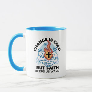 Faith Behalte uns warm - Hochwertiges Winterwerk Tasse