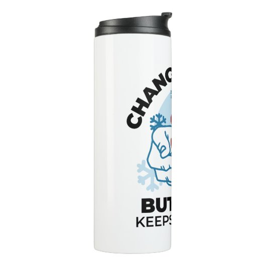 Faith Behalte uns warm - Hochwertiges Winterwerk Thermosbecher (Nach links gedreht)