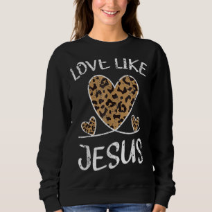 Faith Bible Gesegnete Christliche Cheeta Leopard L Sweatshirt