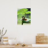 Faith Bible Verse Inspirational Niedlich Green Fro Poster (Küche)