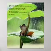 Faith Bible Verse Inspirational Niedlich Green Fro Poster (Vorne)