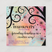"Faith Bigger than Fear" Inspirivity Kindness Card Quadratische Visitenkarte (Rückseite)