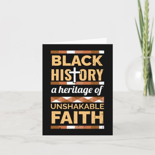 Faith Black History Mont Blm Melanin Christlich Karte (Vorderseite)