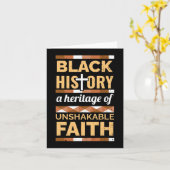 Faith Black History Mont Blm Melanin Christlich Karte (Gelbe Blume)