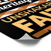 Faith Black History Mont Blm Melanin Christlich Poster (Ecke)