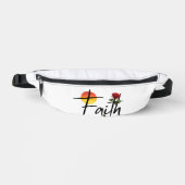 Faith Black Typografy mit Rose Bauchtasche (Vorderseite)