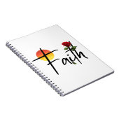 Faith Black Typografy mit Rose Notizblock (Rechte Seite)