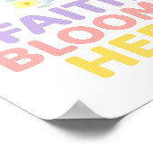 Faith Blooms Here Floral Cross Easter 2026 Poster (Ecke)