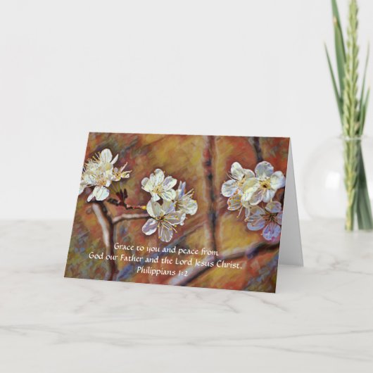 Faith Blossom Blume Hallo Gedanken Karte (Vorderseite)