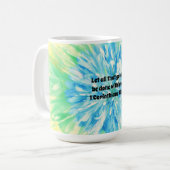 Faith Blue Blume Bible Verse Liebe Tasse Cup (Vorderseite Links)