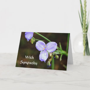 Faith Blue Blume Floral Sympathy Card Karte