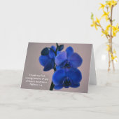 Faith Blue Orchid Gebetskarte Karte (Gelbe Blume)