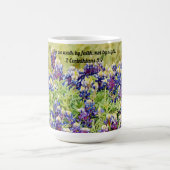 Faith Bluebonnets Blume Scripting Faith Tasse (Mittel)